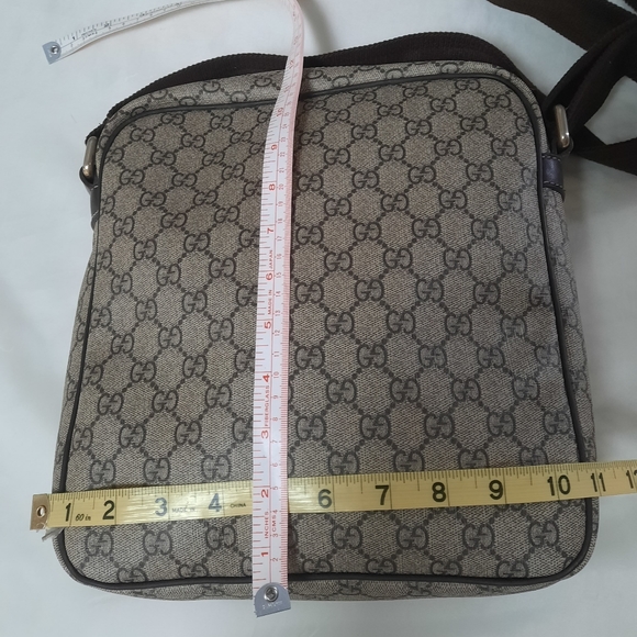 Authentic Gucci GG Supreme monogram canvas message Crossbody bag - Picture 11 of 16